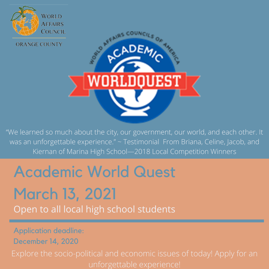 March 13, 2021: Academic World Quest
