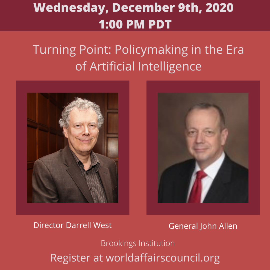 December 9: "Turning Point: Policymaking in the Era of Artificial Intelligence"