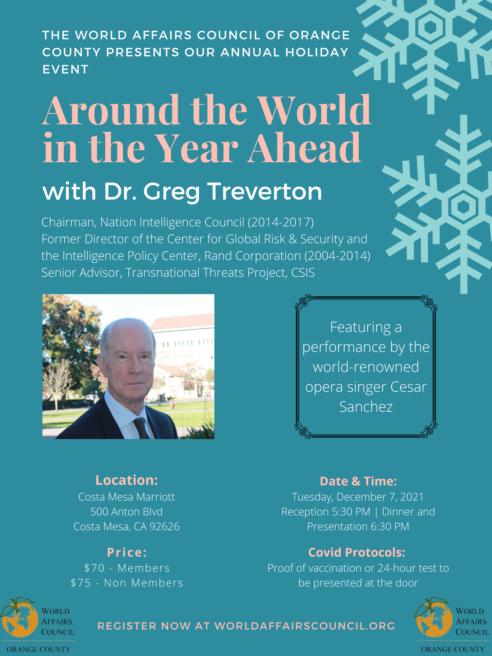 Annual Holiday Event: Around the World in the Year Ahead with Dr. Greg Treverton