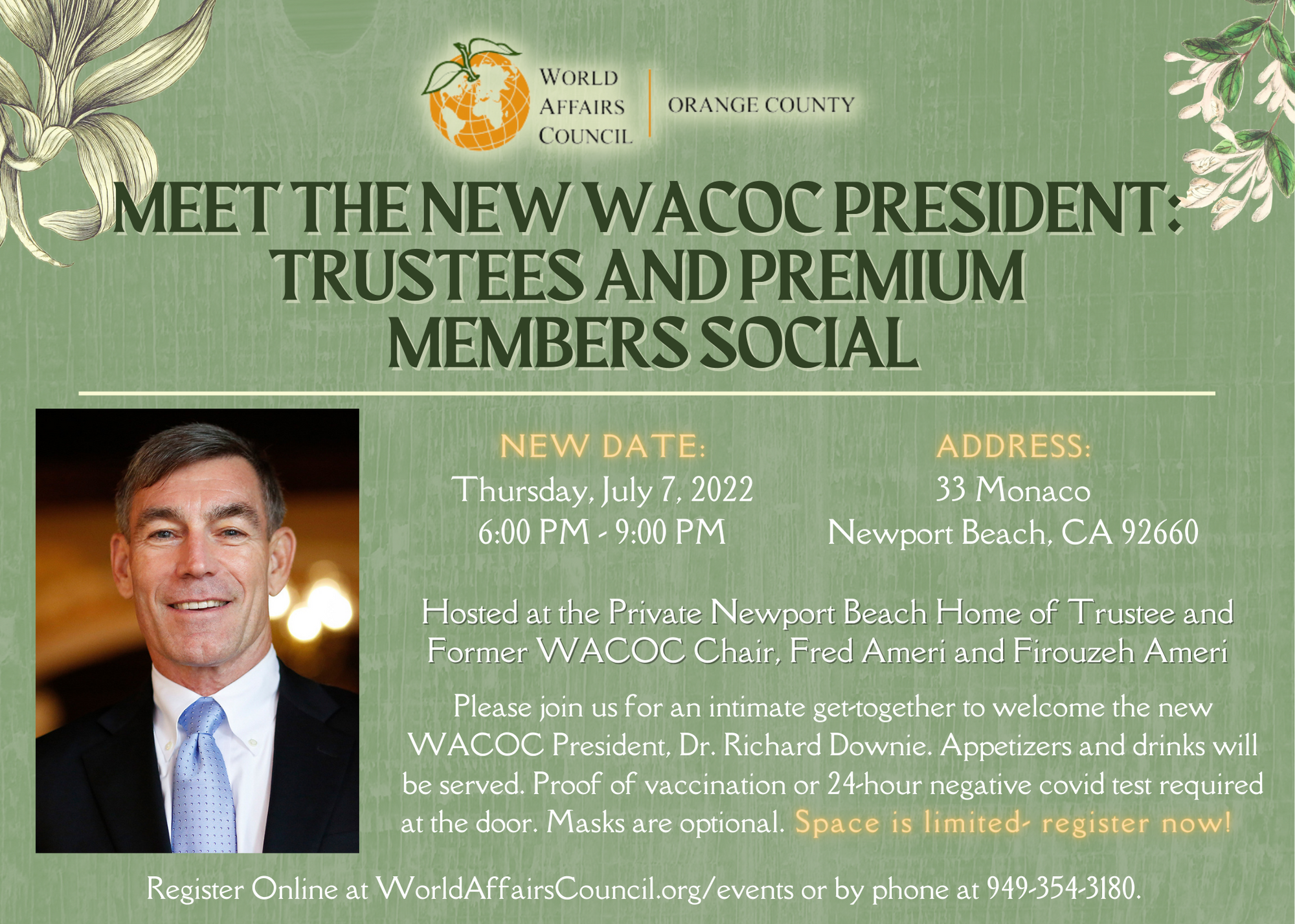 Meet the New WACOC President: Trustees and Premium Members Social