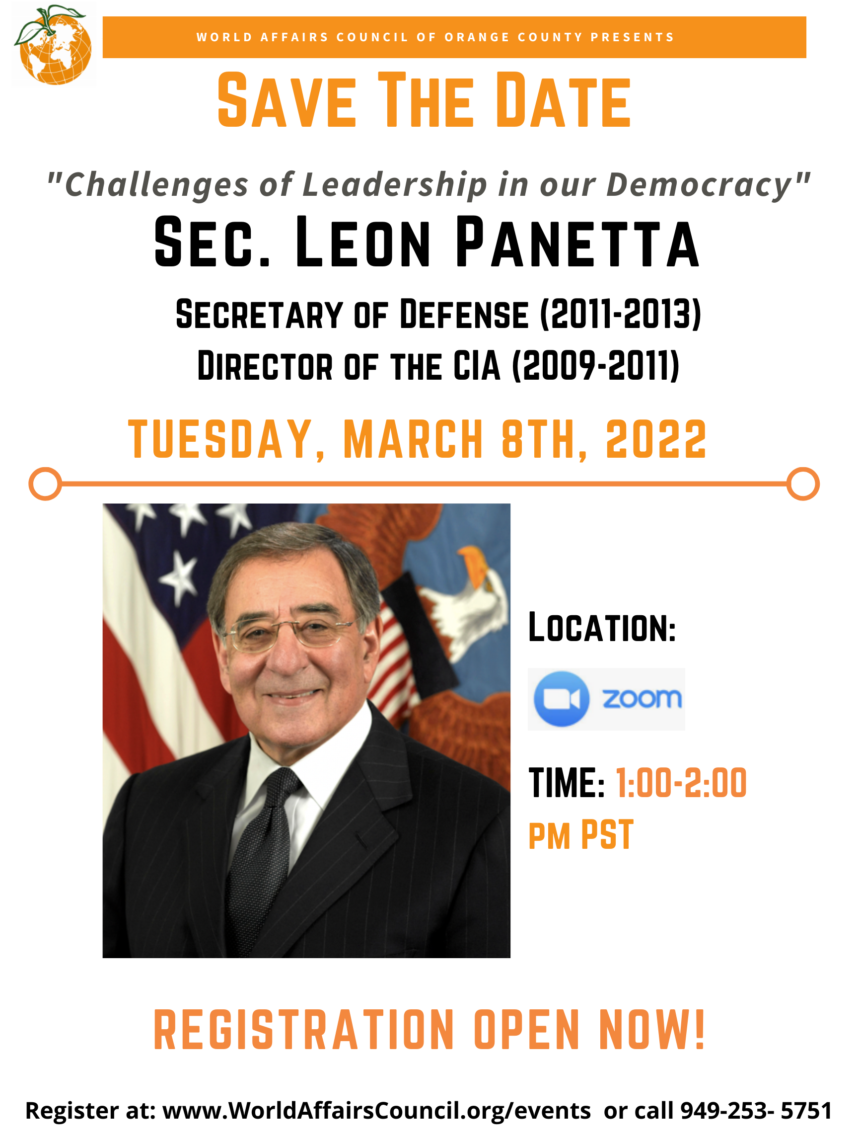 "Challenges of Leadership in Our Democracy" with Former Secretary of Defense Leon Panetta