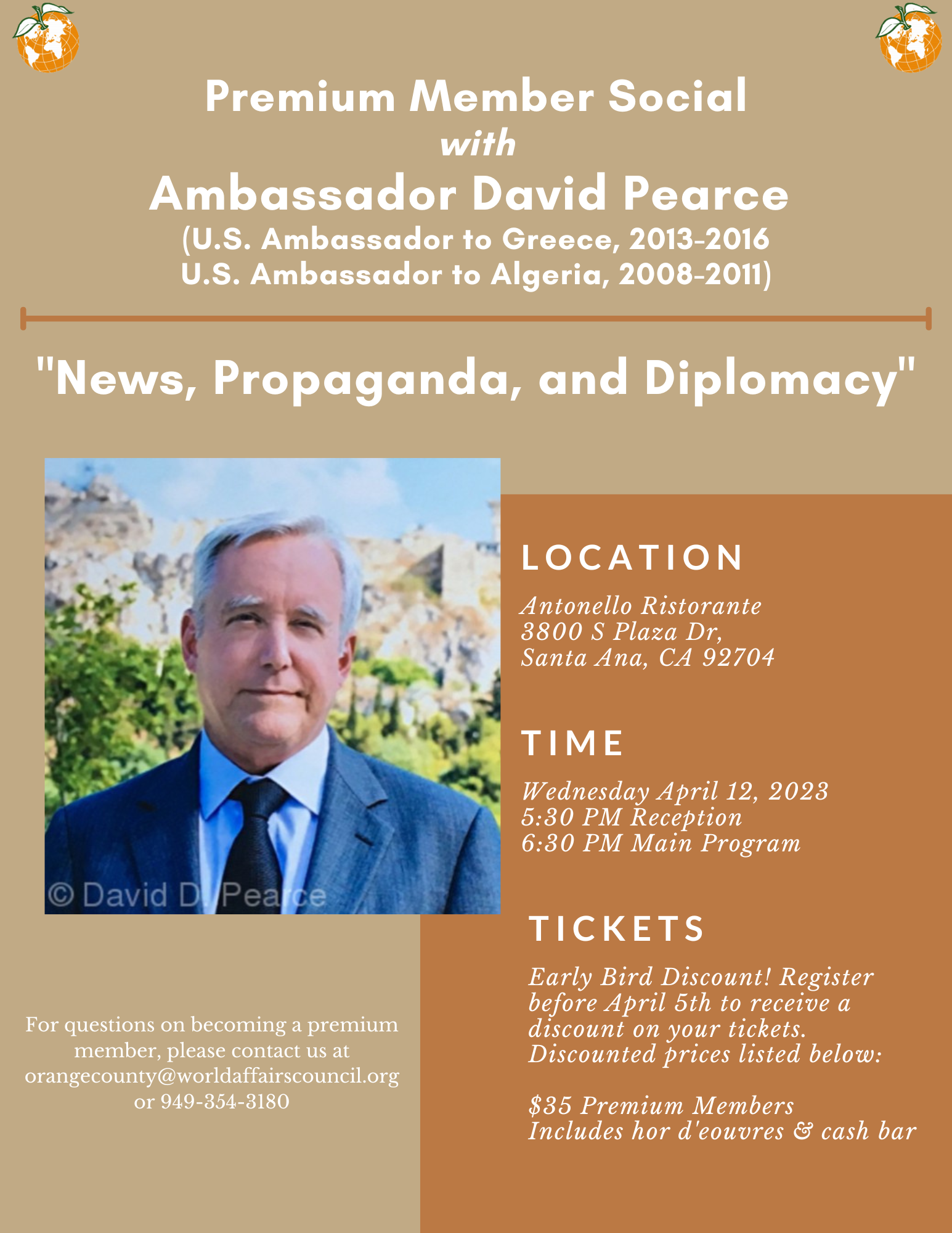 "News, Propaganda, and Diplomacy" with Amb. David Pearce