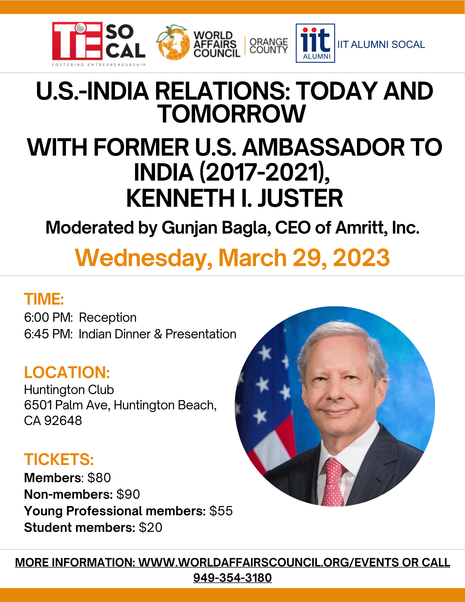 U.S.-India Relations: Today & Tomorrow featuring Former Ambassador to India (2017-2021), Kenneth I. Juster