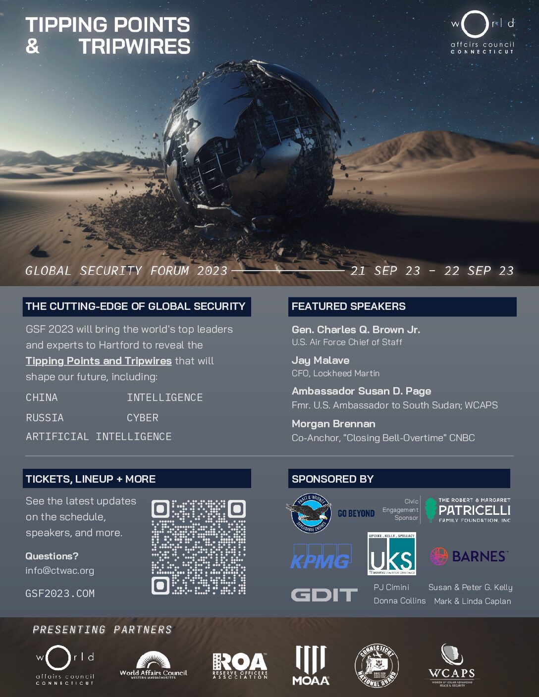 Partner Event: Global Security Forum 2023: Tipping Points & Tripwires