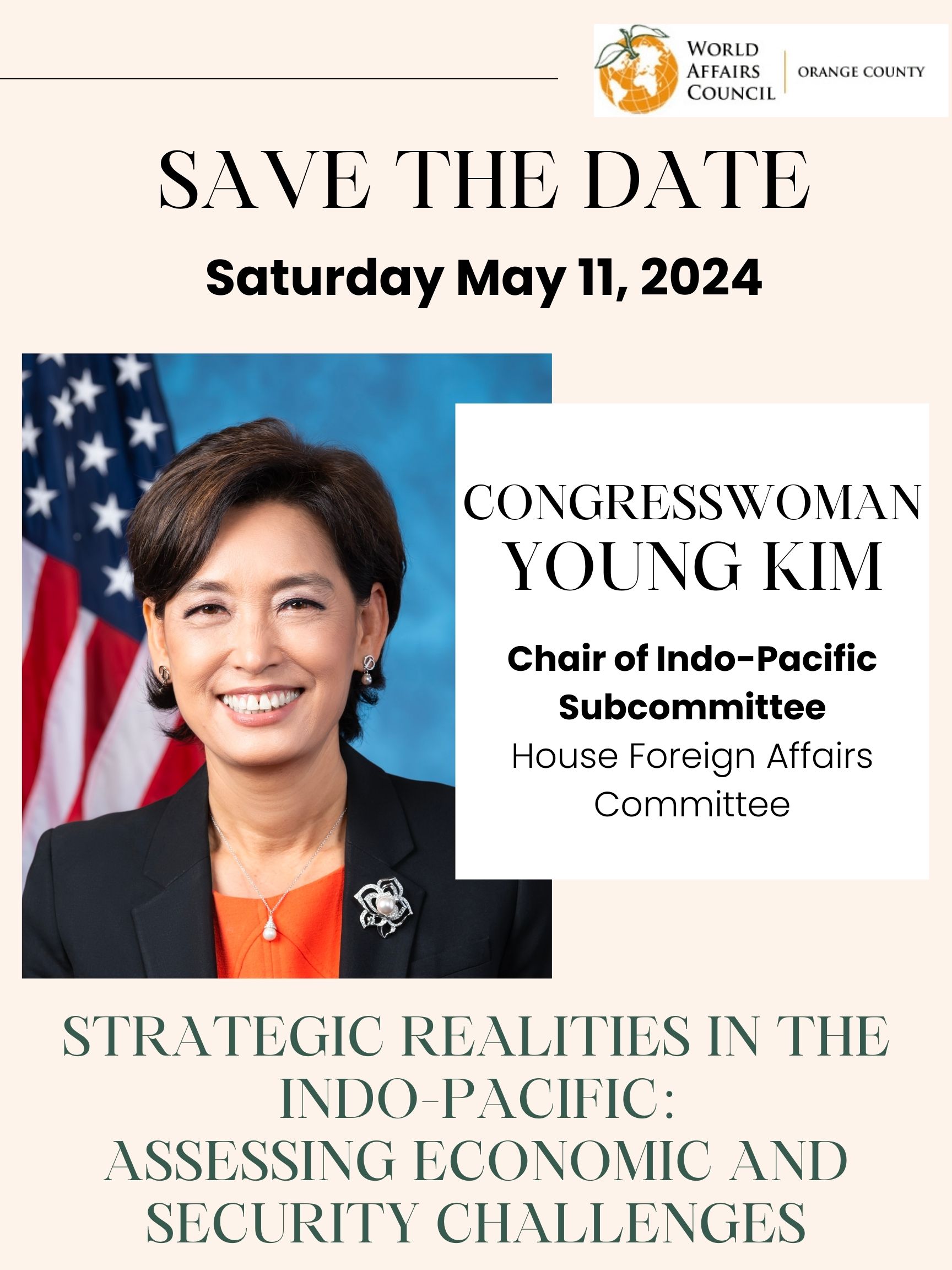 SAVE THE DATE: Congresswoman Young Kim