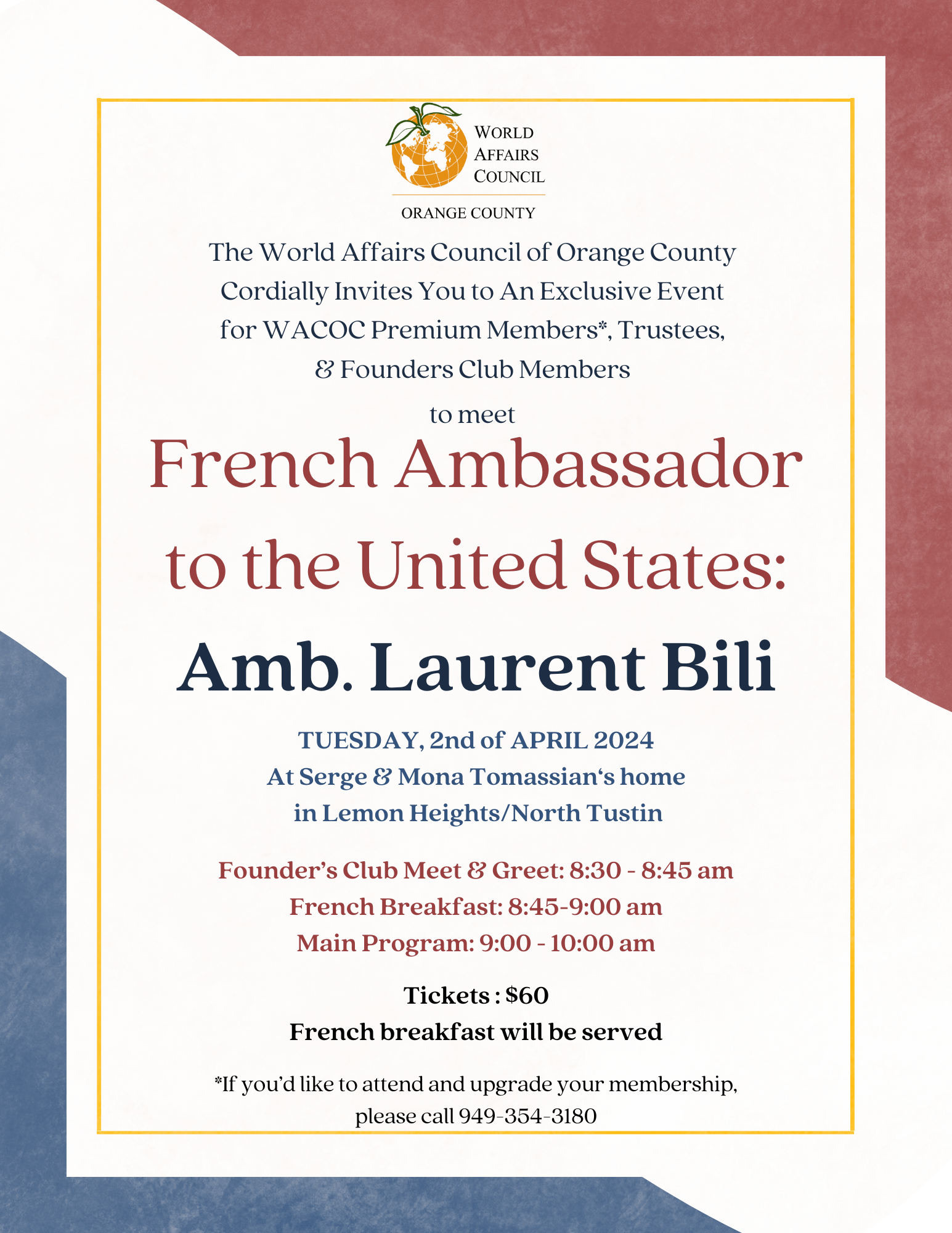 An Exclusive Event with French Ambassador to the U.S., Laurent Bili