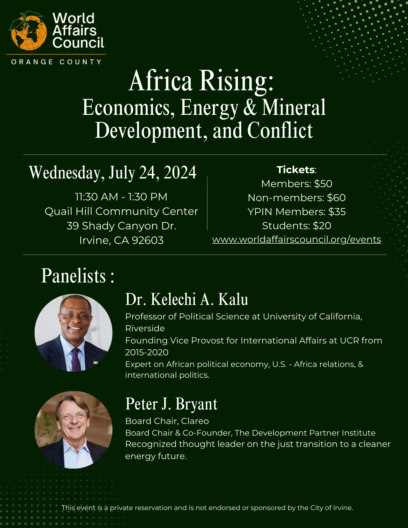 Africa Rising: Economics, Energy & Mineral Development, and Conflict