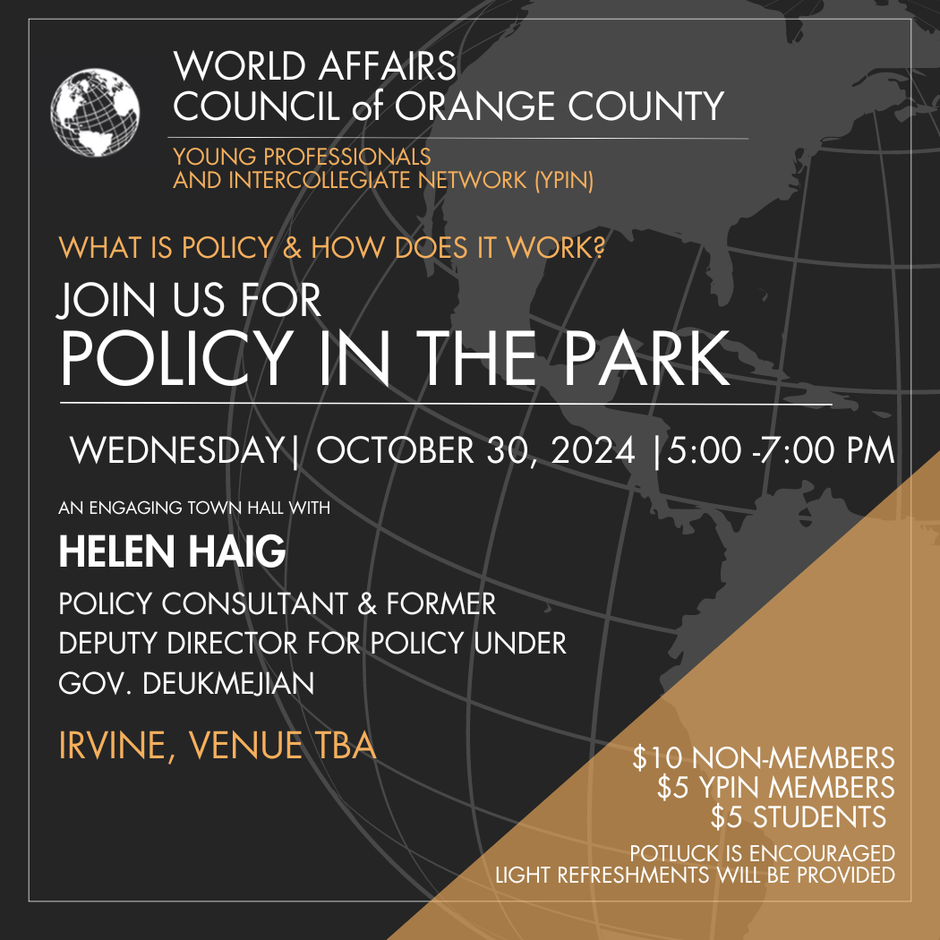 Young Professionals and Intercollegiate Network (YPIN): Policy in the Park