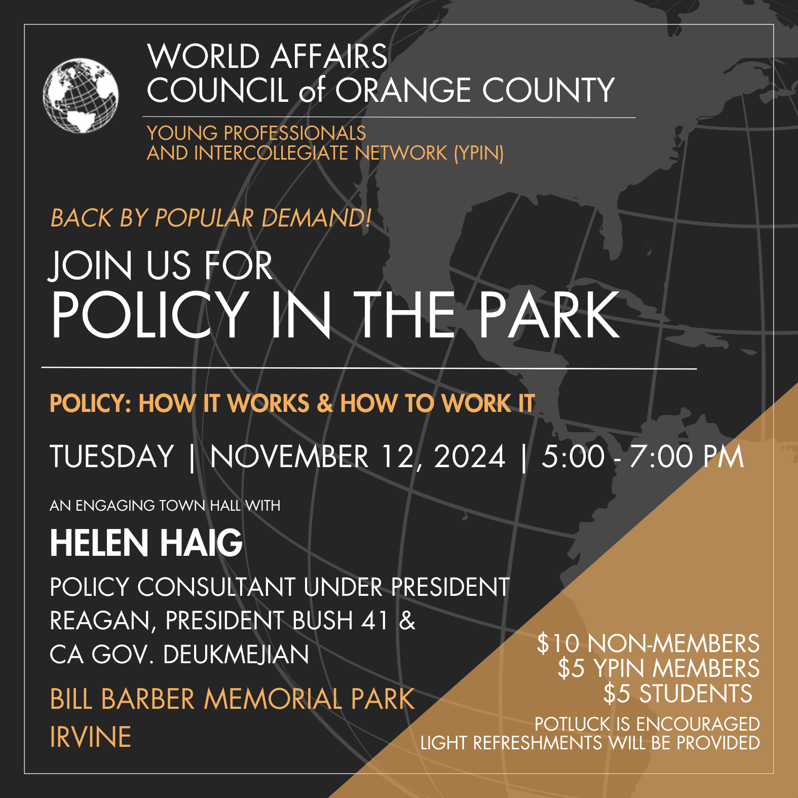 Young Professionals and Intercollegiate Network (YPIN): Policy in the Park