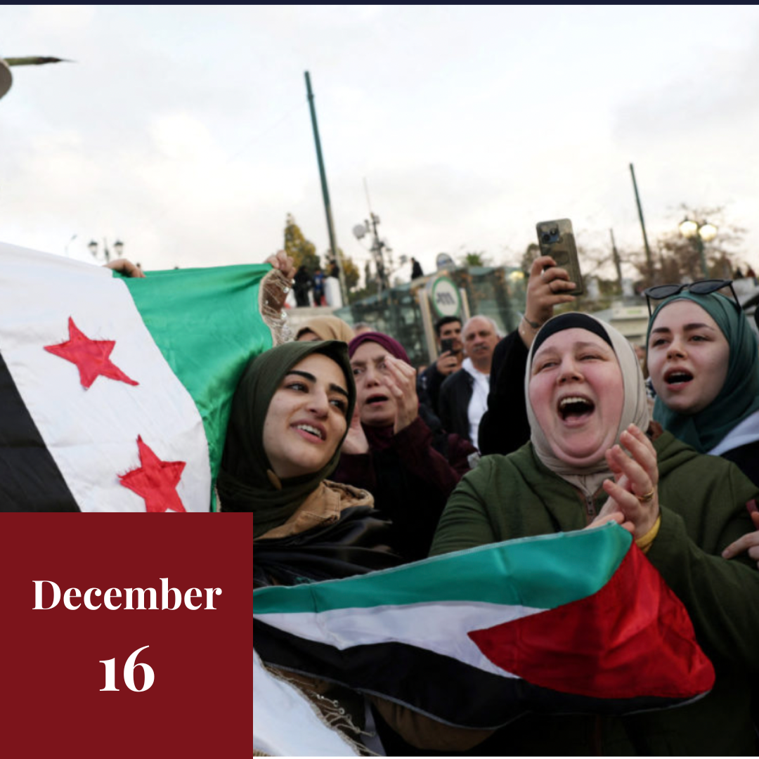 WEBINAR: Toppling Tyranny The Fall of Assad in Syria: Opportunities & Risks in the Middle East