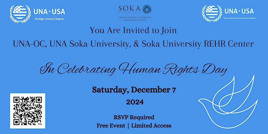 Partner Event: Human Rights Day Celebration at Soka University (UNA-OC, UNA Soka)