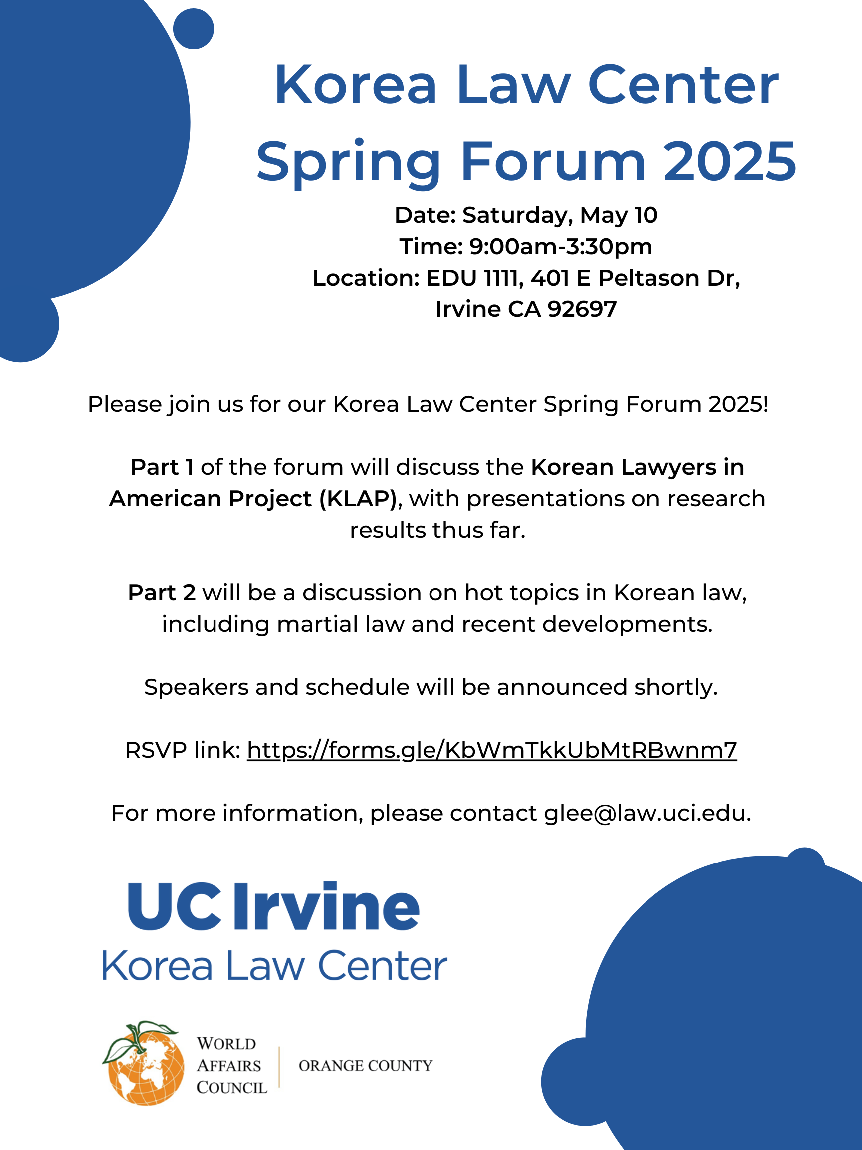 PARTNER EVENT: KOREA LAW CENTER SPRING FORUM 2025
