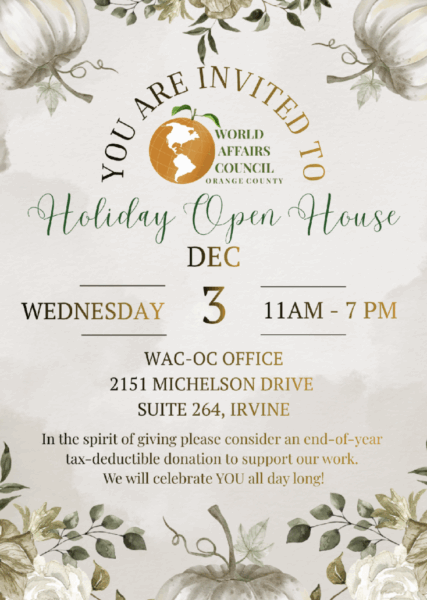 World Affairs Council Holiday Open House