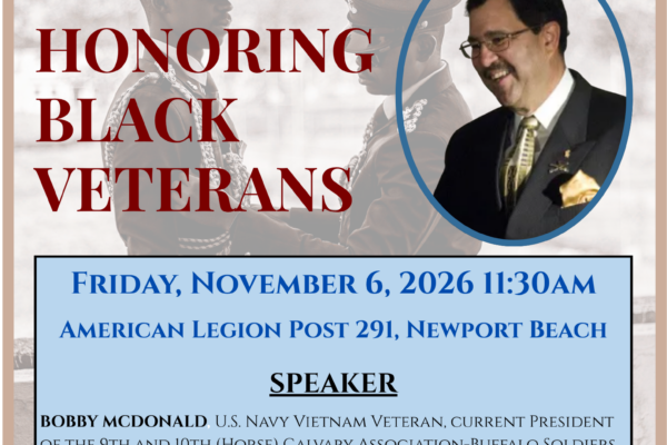 Flyer for November 6, 2026 Veterans Program